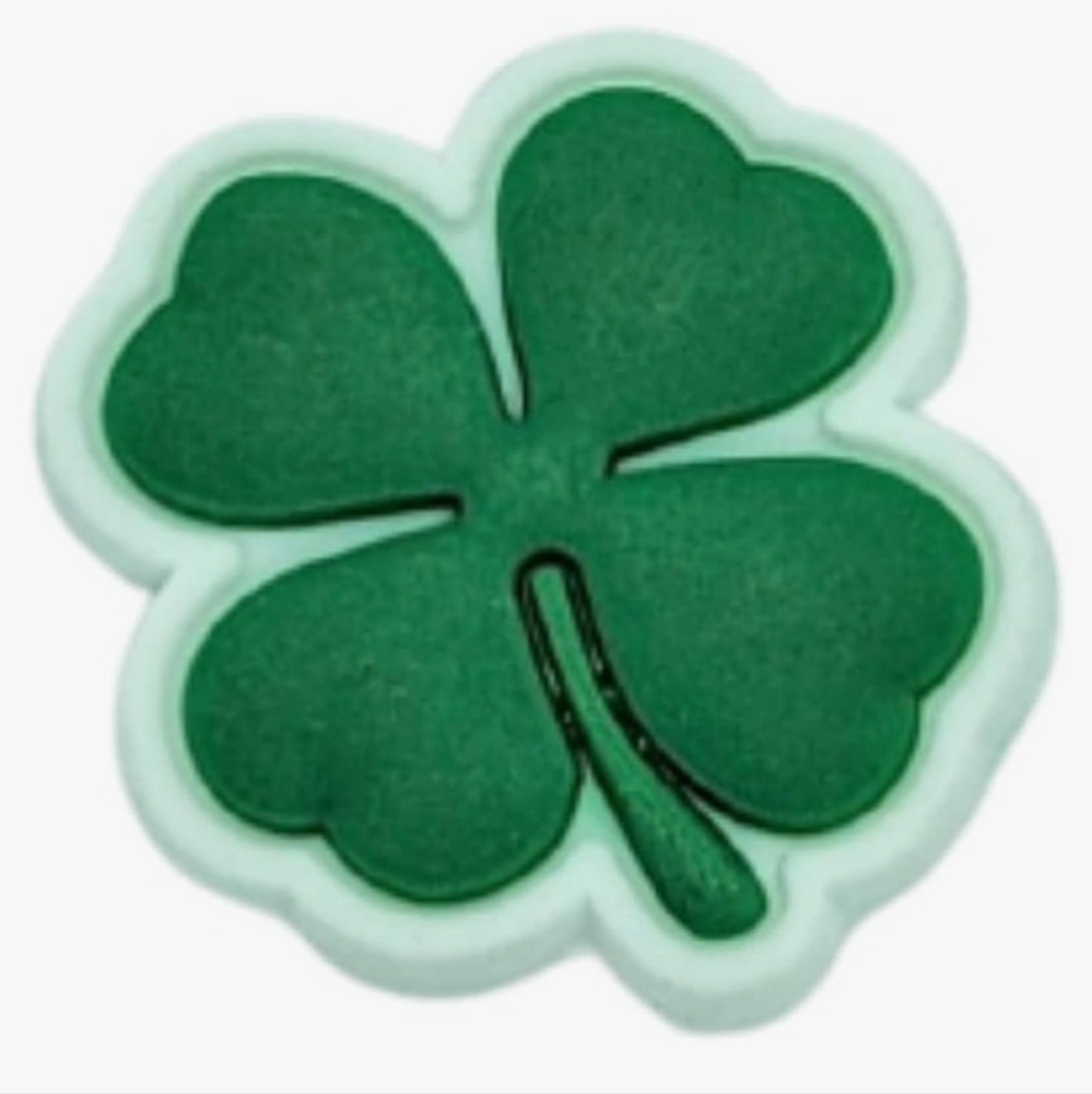 Croc St. Patrick's Day wow!/ four leaf clover Shamrock jibitzs shoe charm bundle